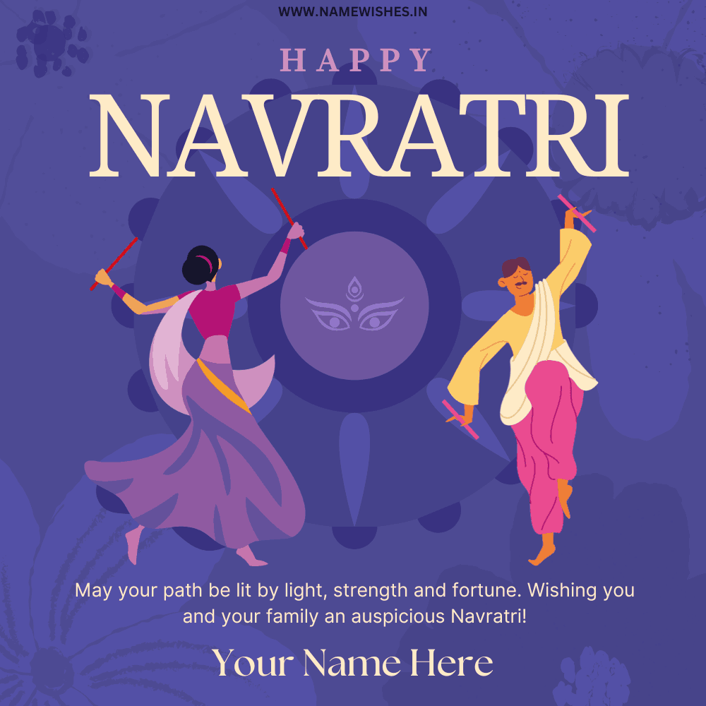 2024 Navratri Wish Status Image With Your Name