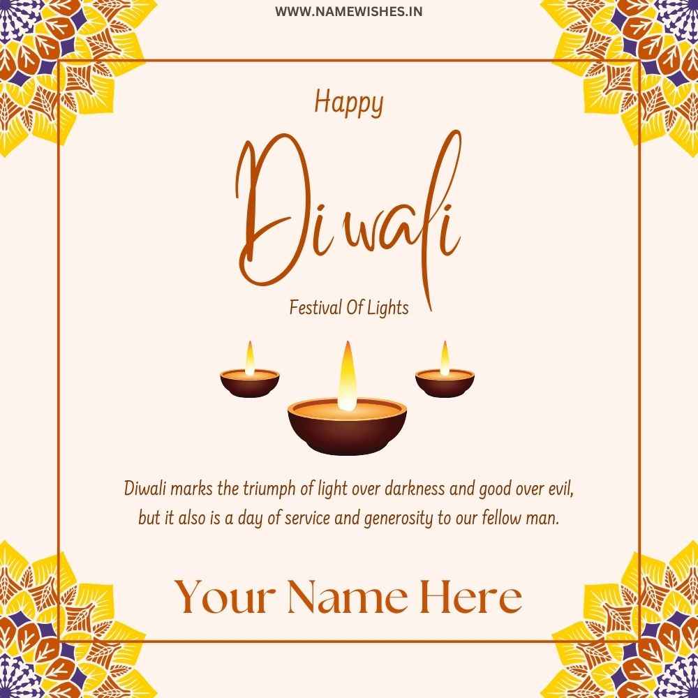 Celebrate Diwali With Your Name Post For Free