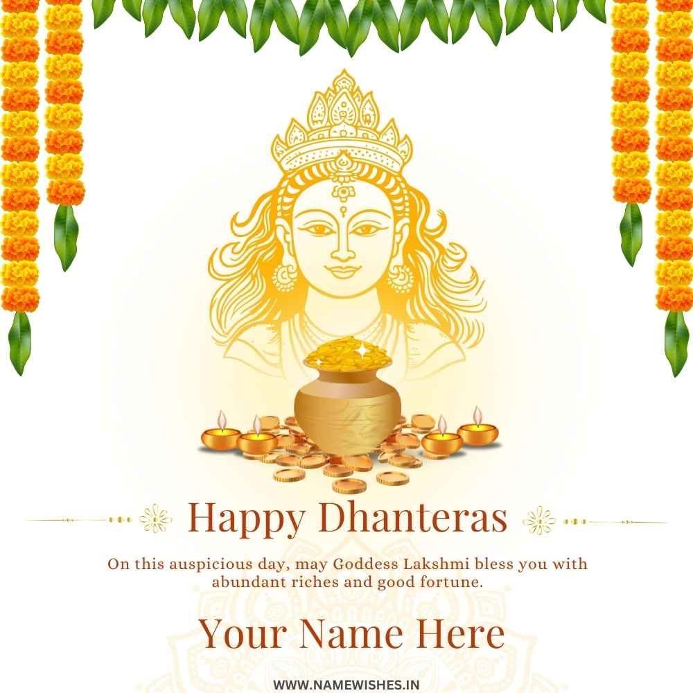 Create Dhanteras Post With Your Name Free