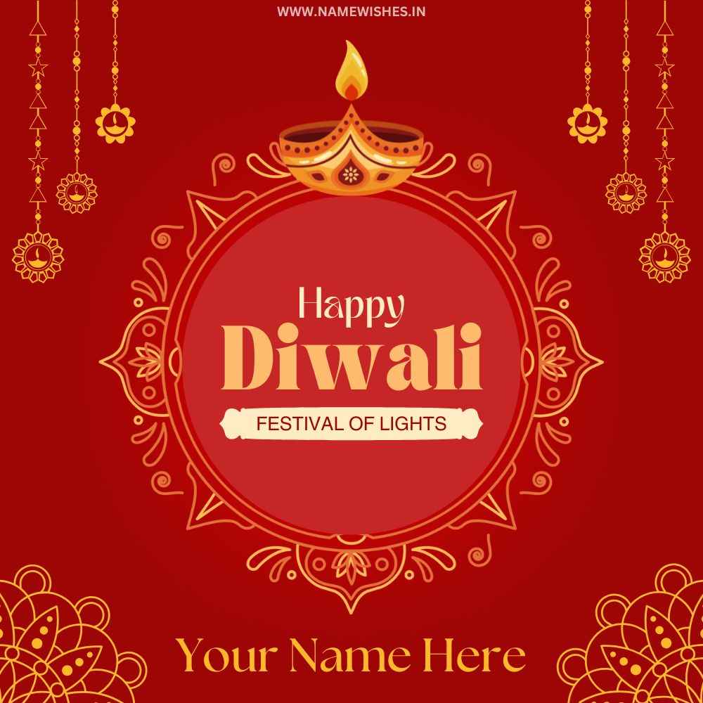 Create Diwali Post With Your Name Free Online