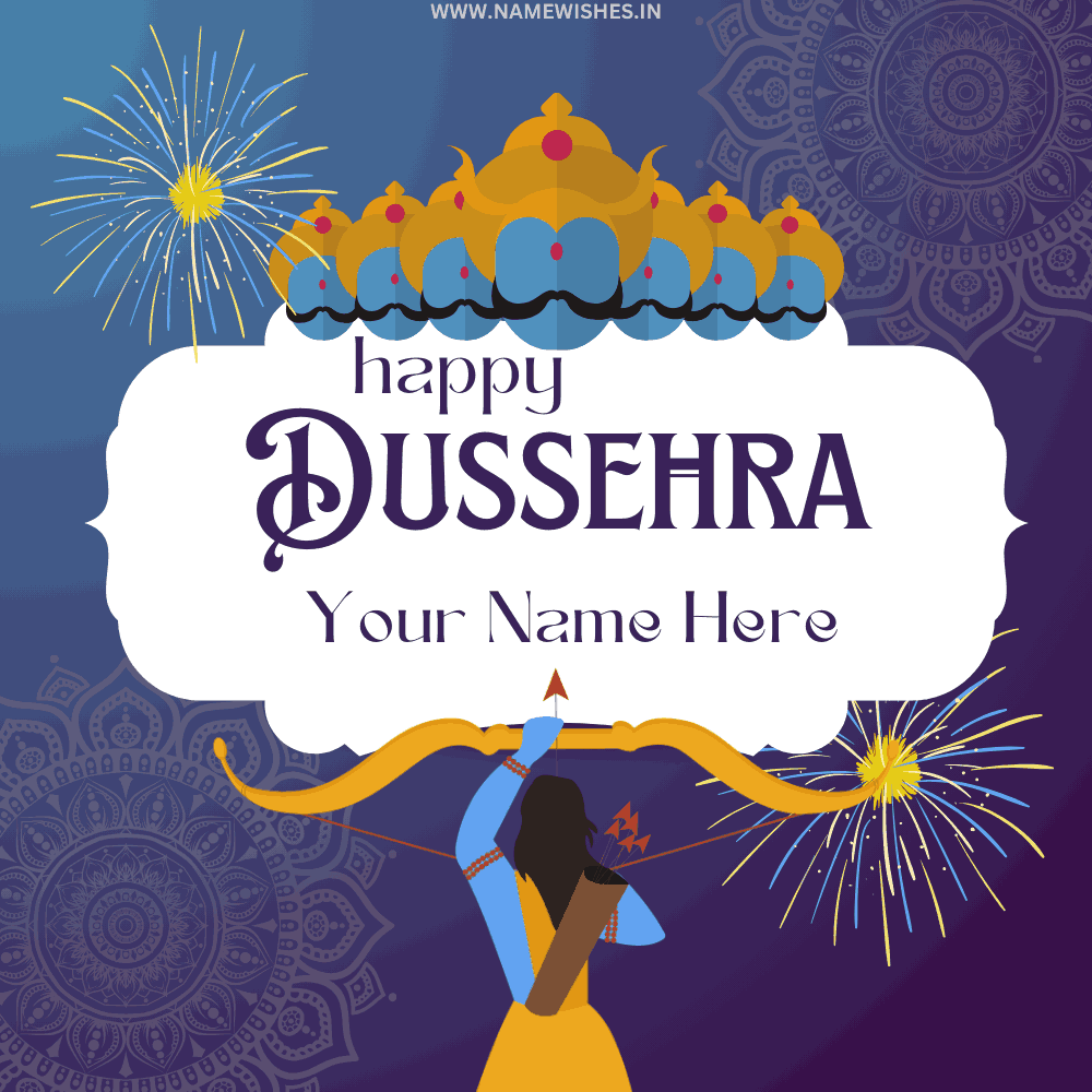 Create Dussera Festival Image With Your Name Online for Free