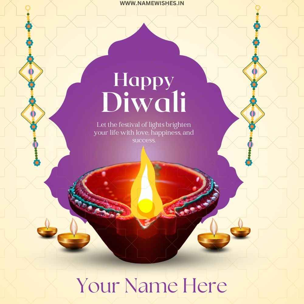 Diwali Wishes Post With Your Name For Free