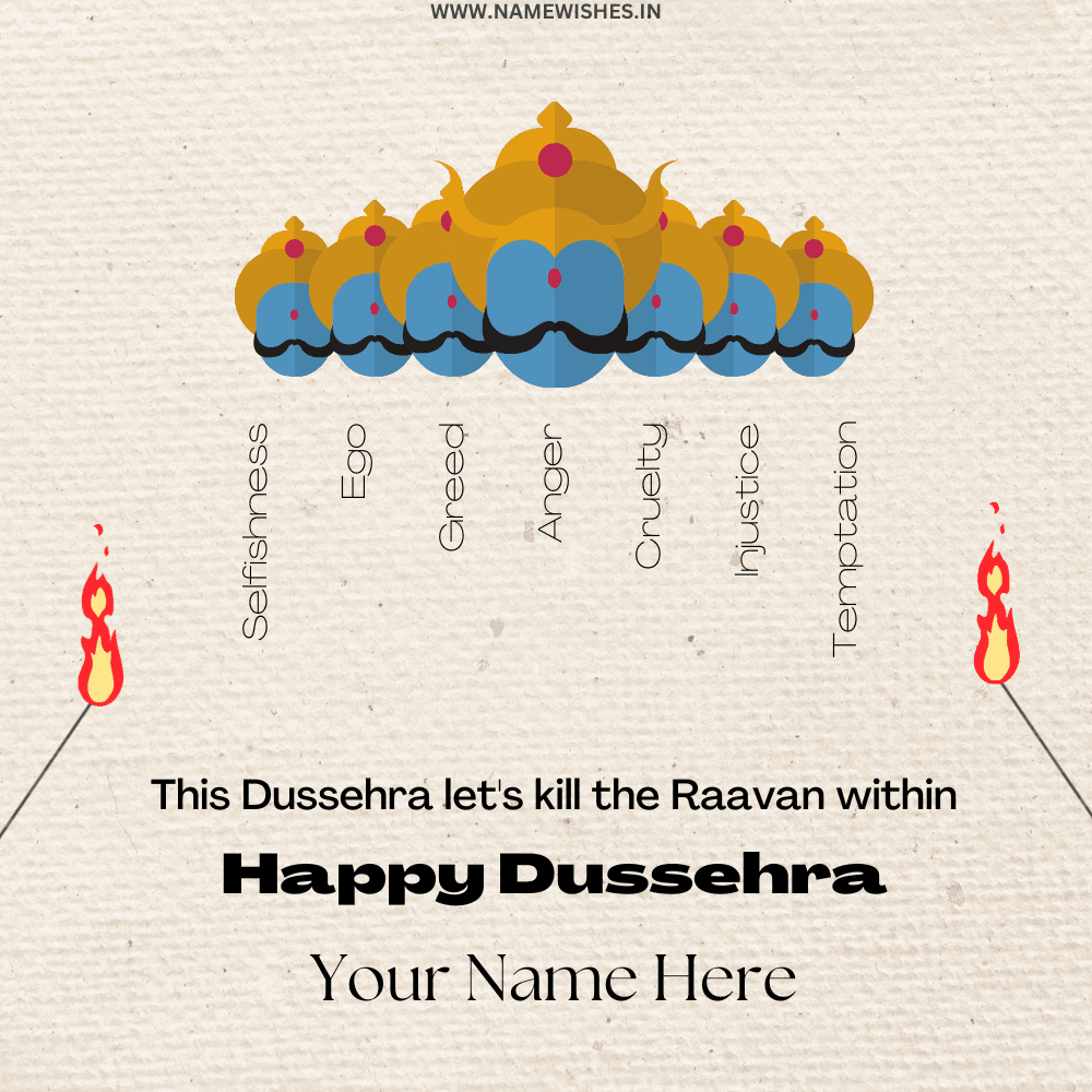 Dussera Festival Post With Your Name Free Download