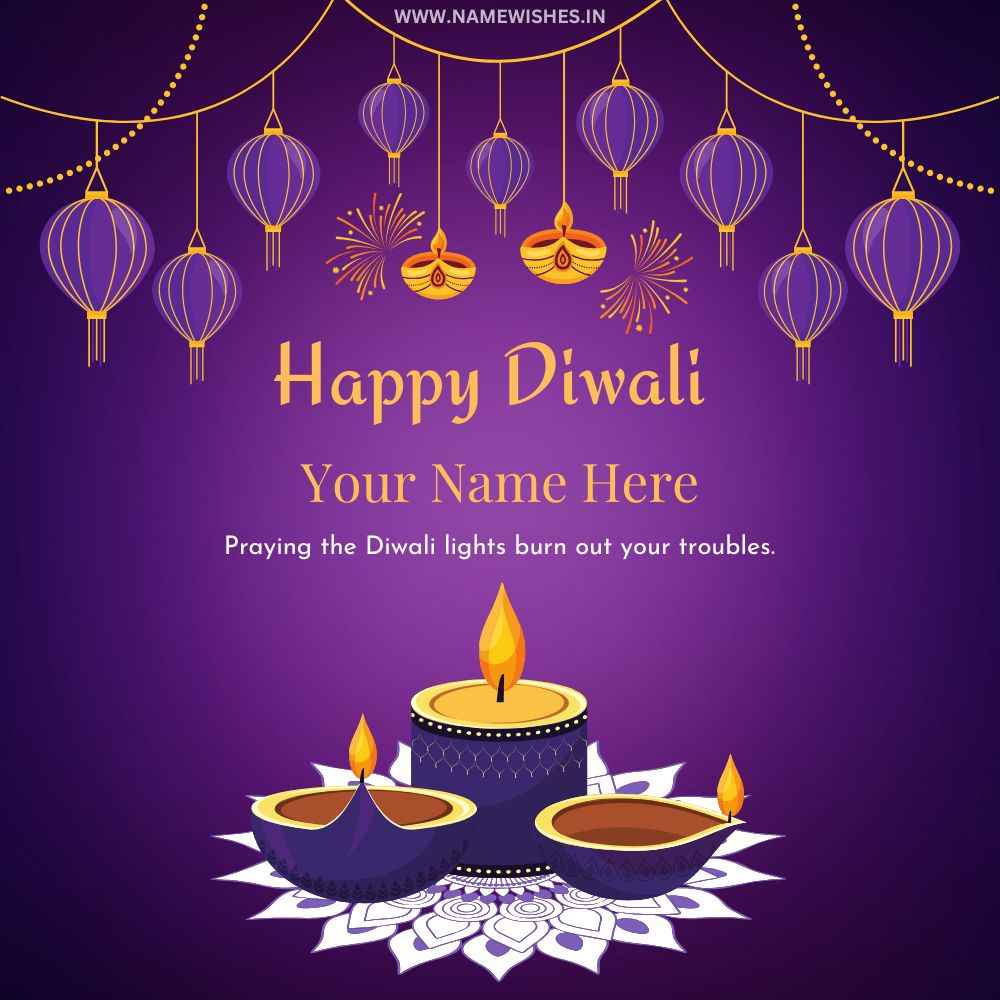 Happy Diwali Post With Your Name Free Download