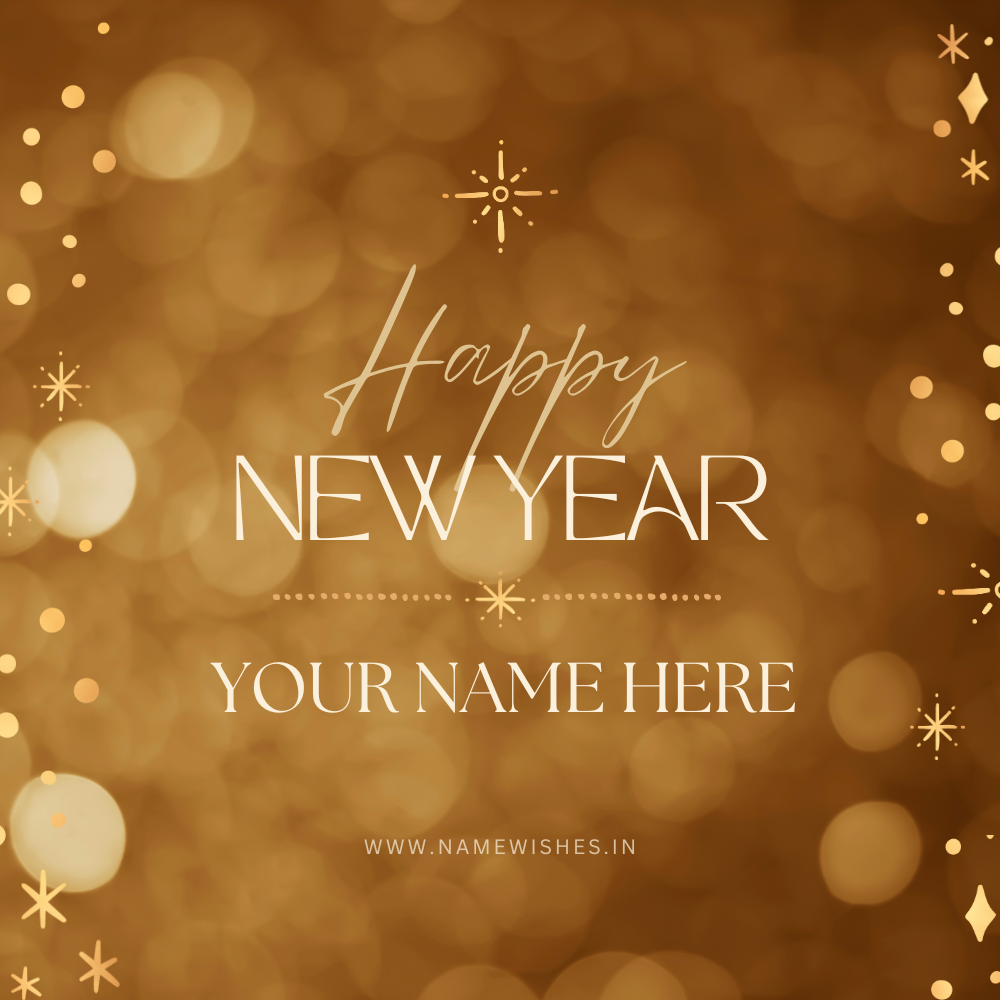 Create New Year Wishing Card with Your Name Online Free