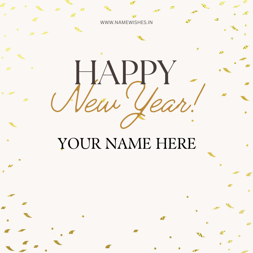 New Year Card With Your Name for Free Online – Create Instantly