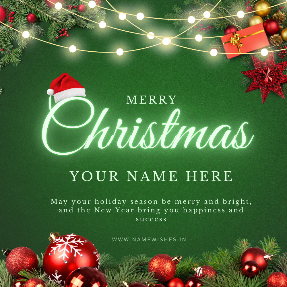 Christmas Wishing Card With Your Name