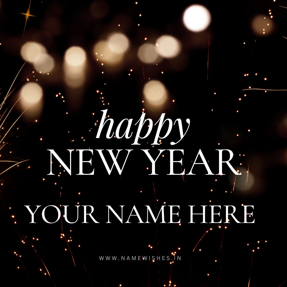 New Year Wishing Card Online with Your Name for Free