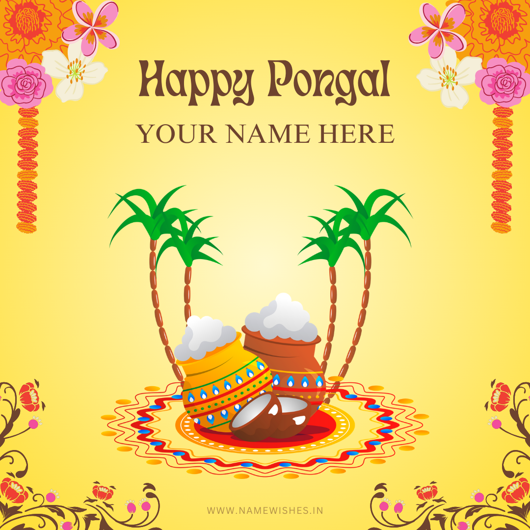 Pongal Wishing Card With Your Name Online Free 2025