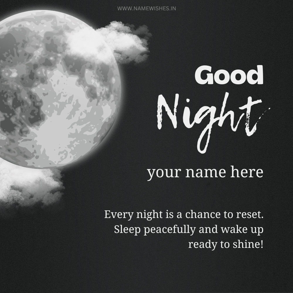 Good Night Wishes With Your Name – Create & Share Online