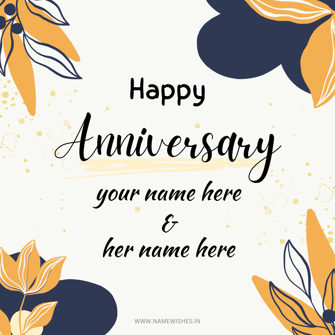 Wishing Happy Anniversary Card With Your Name Online Free