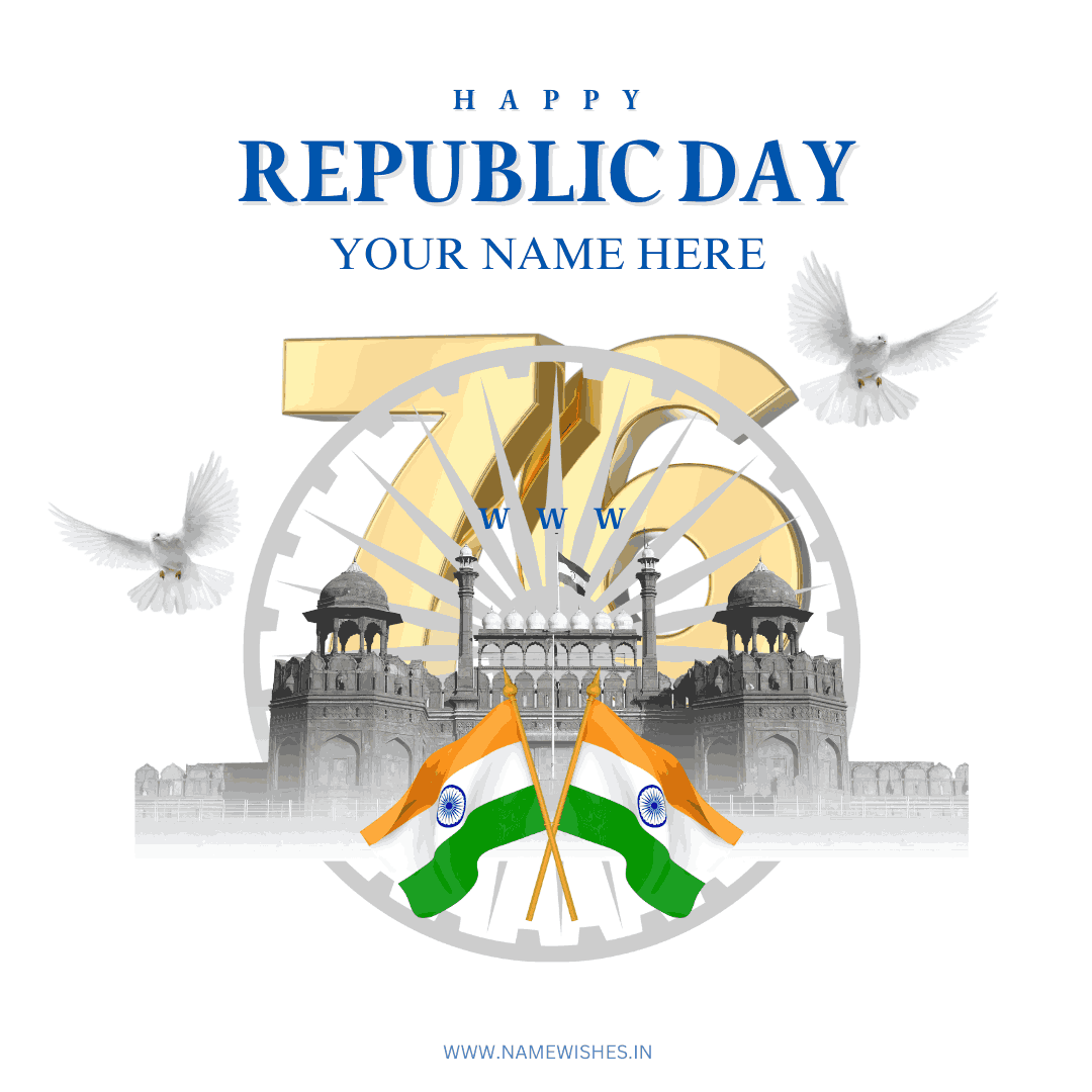 Republic Day Card With Your Name – Personalize for Free