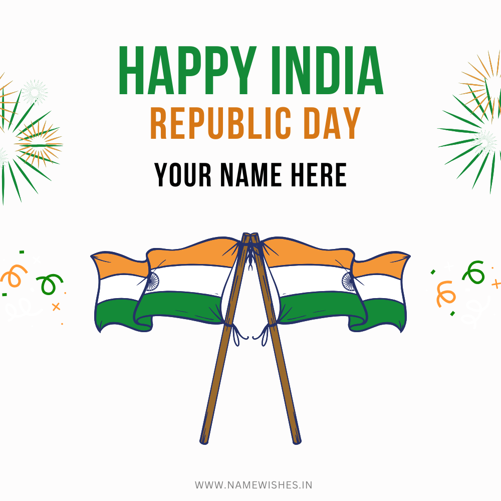 India Republic Day Wishing Card Online With Your Name Free