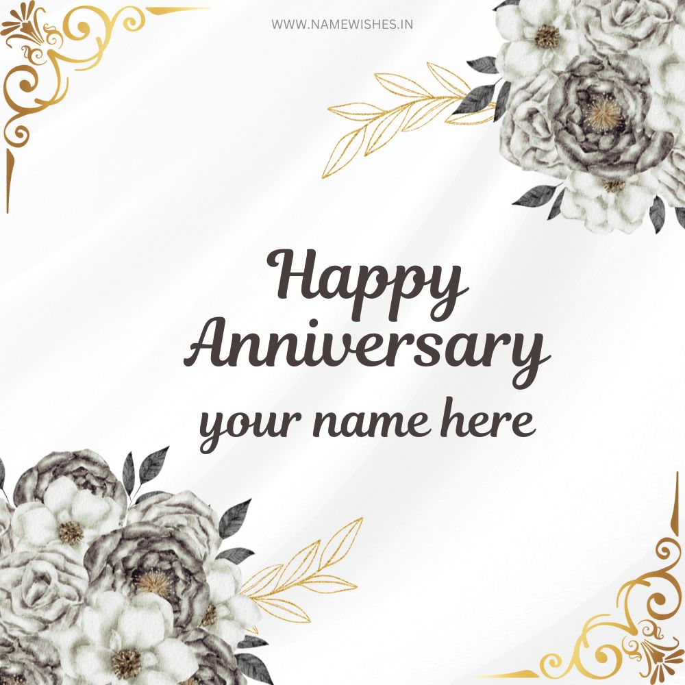 Anniversary Card With Your Name – Free Online Customization