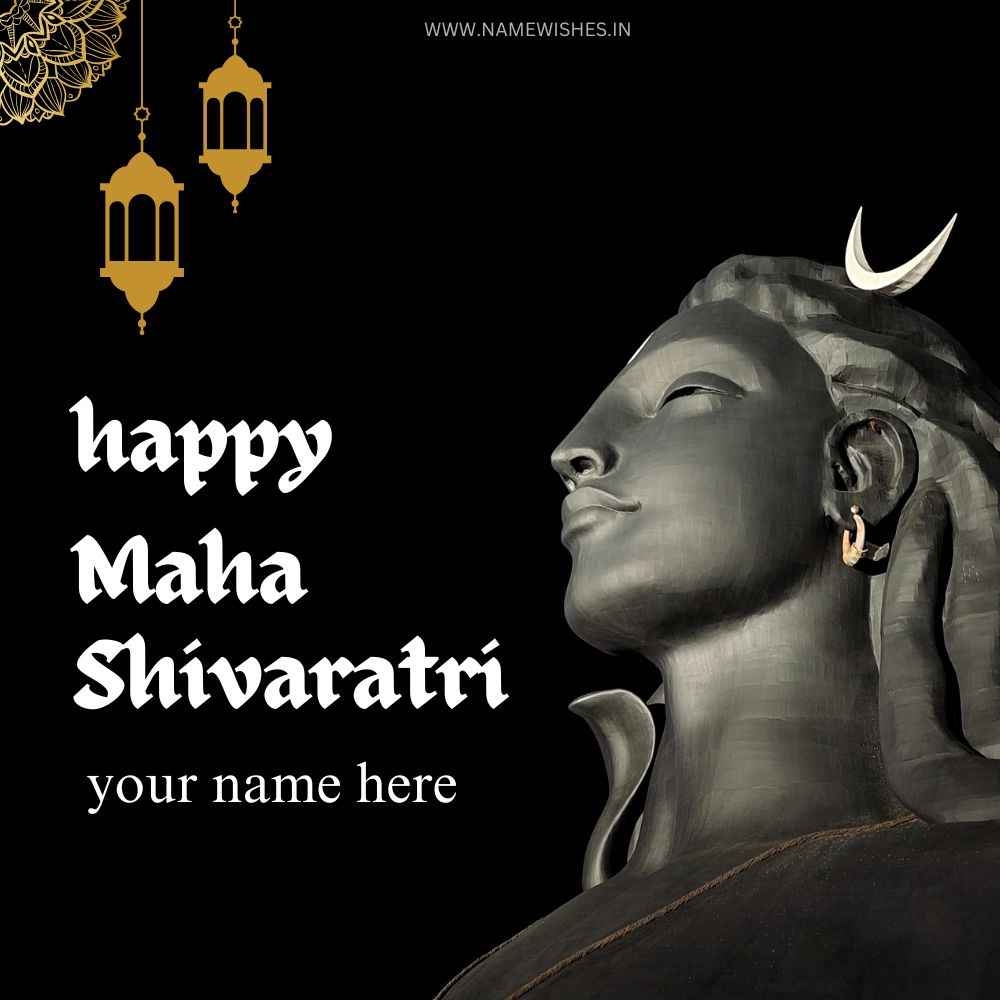 Maha Shivaratri Card Online with Your Name Free Download