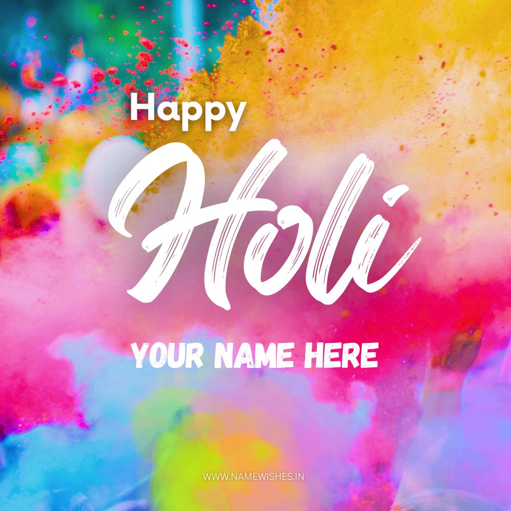 happy holi postcard