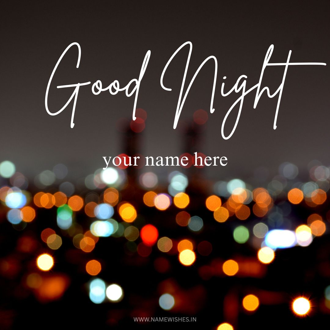 Good Night Card with Name Download Free Greetings Online