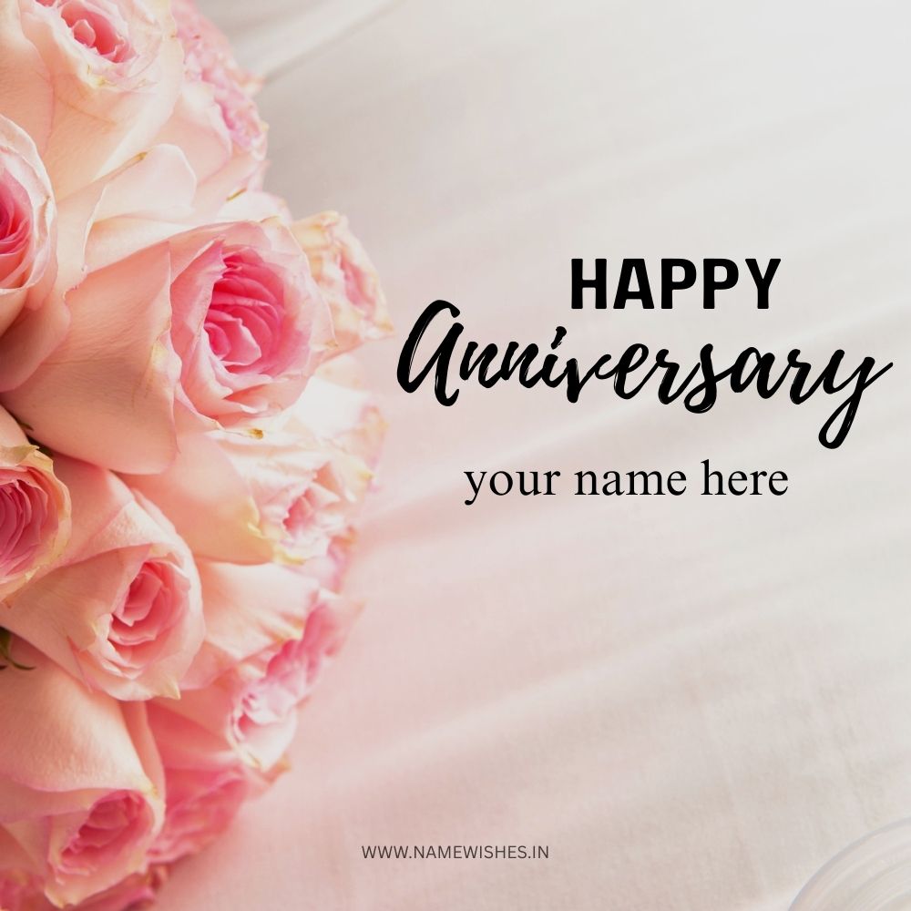Happy Anniversary Card With Your Name Free Download