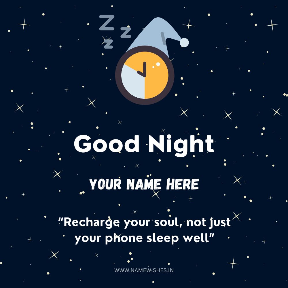 Good night Card With Your Name Free Download Online