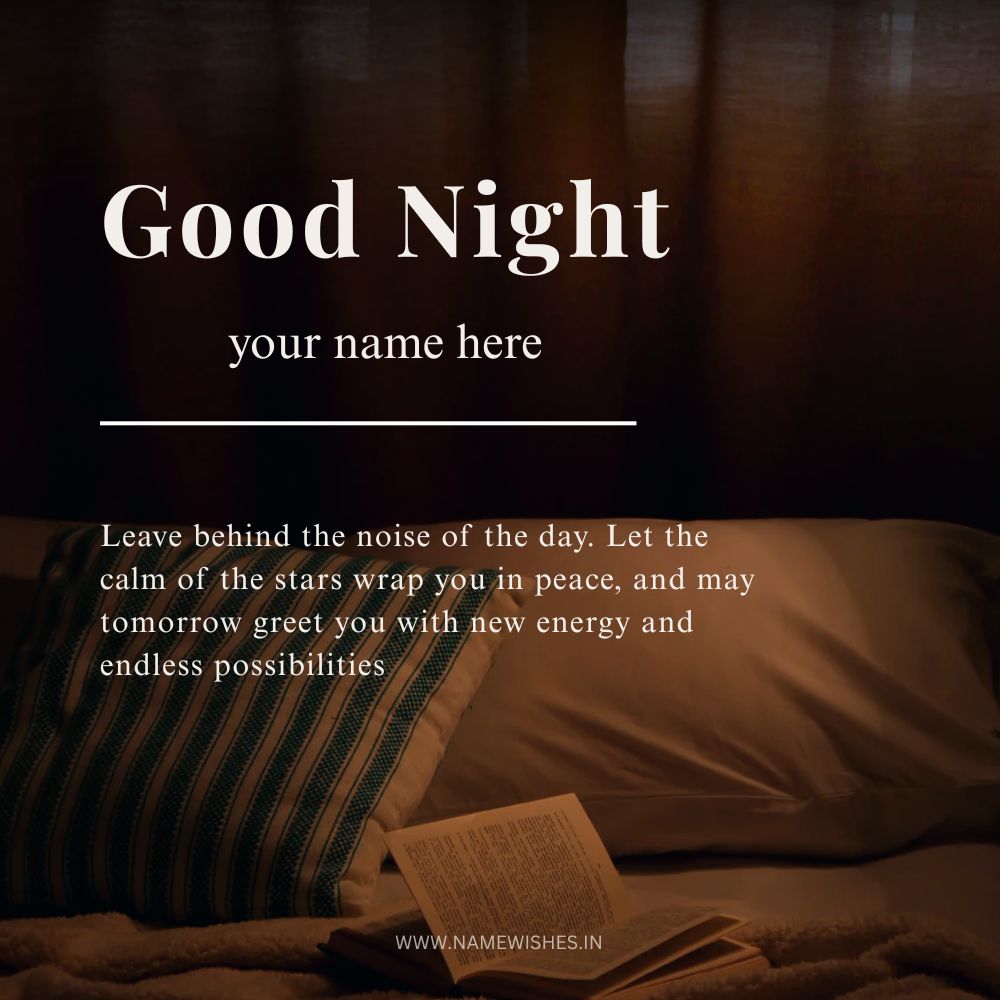 Good night Card With Your Name Download Free Online Now