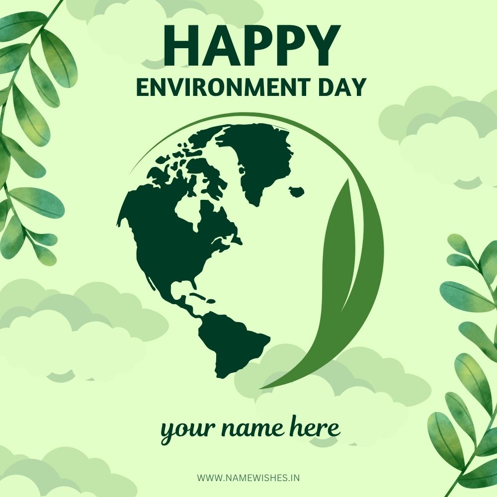 World Environment Day Card with Your Name Free