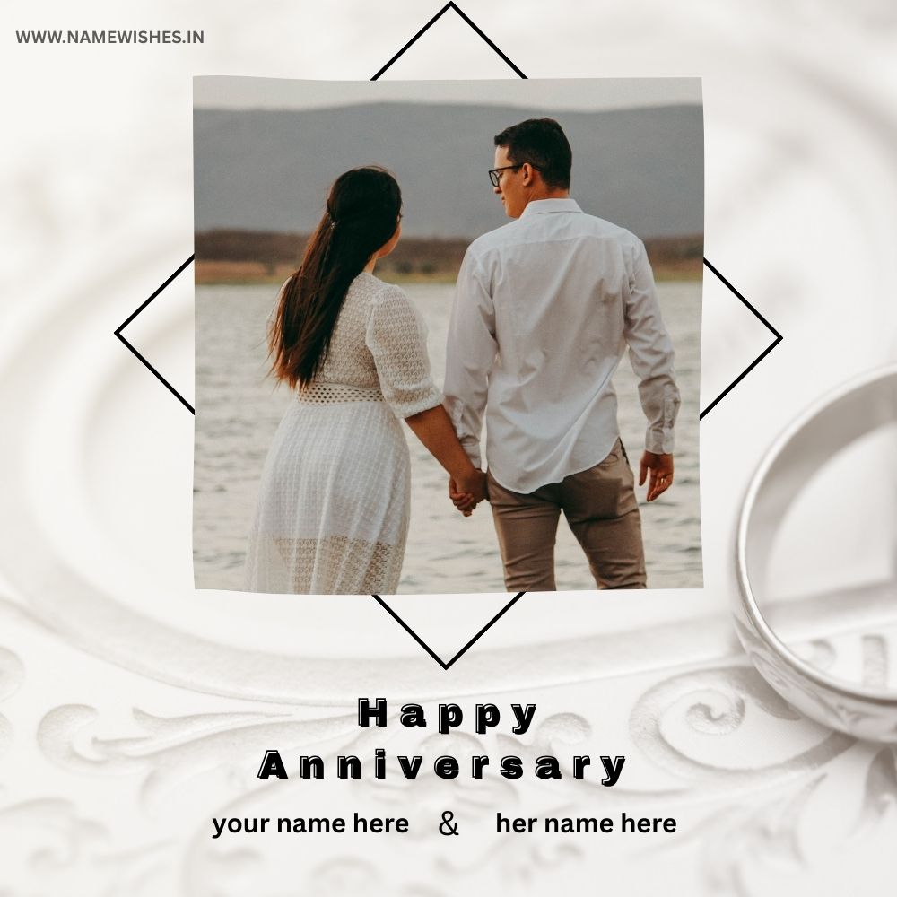 Happy Anniversary Card with Your Name Free Online