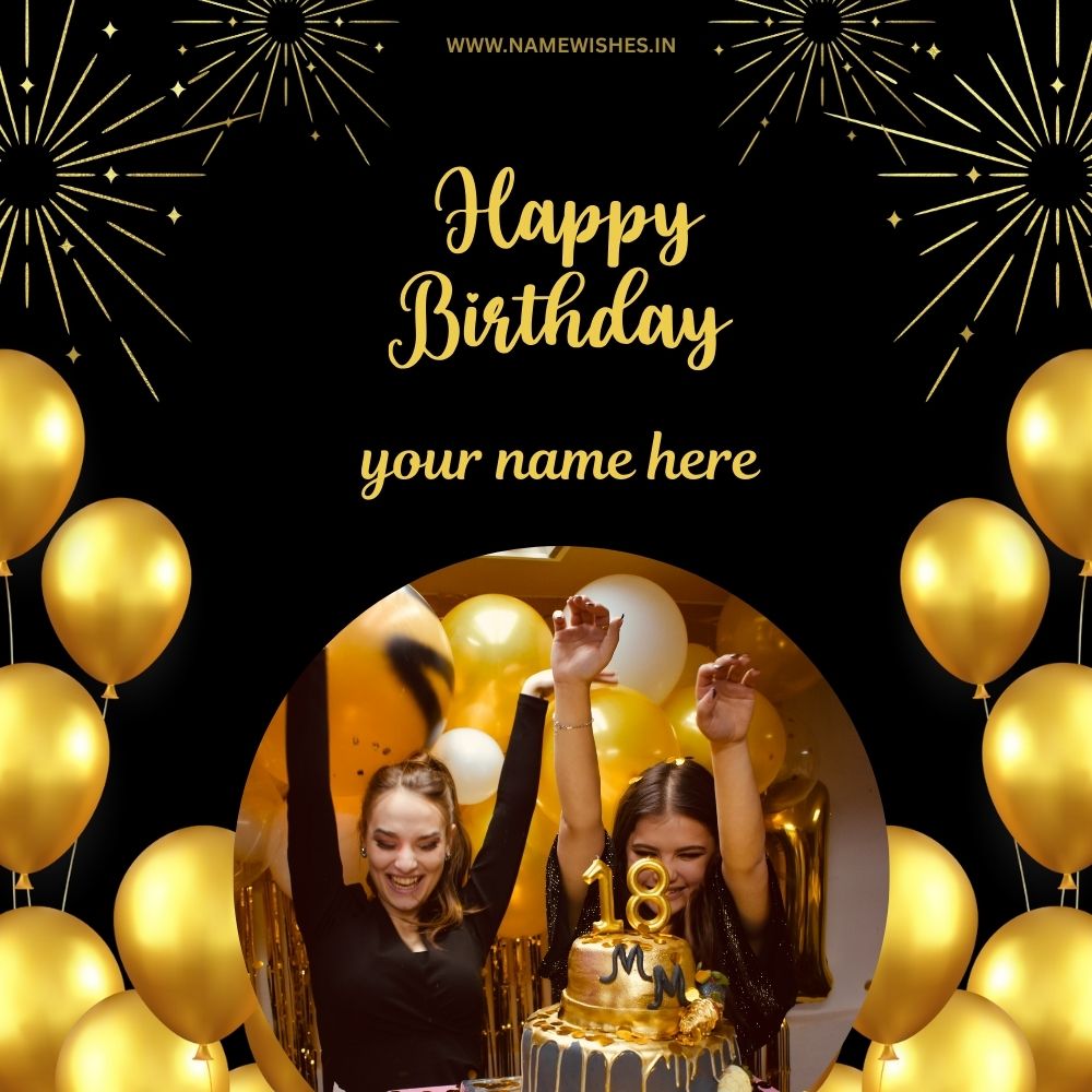 Birthday Card with Name and Photo Free Online Maker