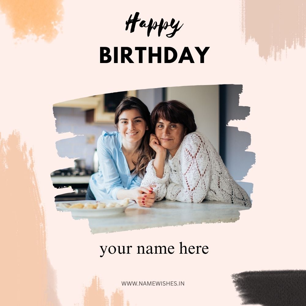Birthday Card with Photo and Name Free Online