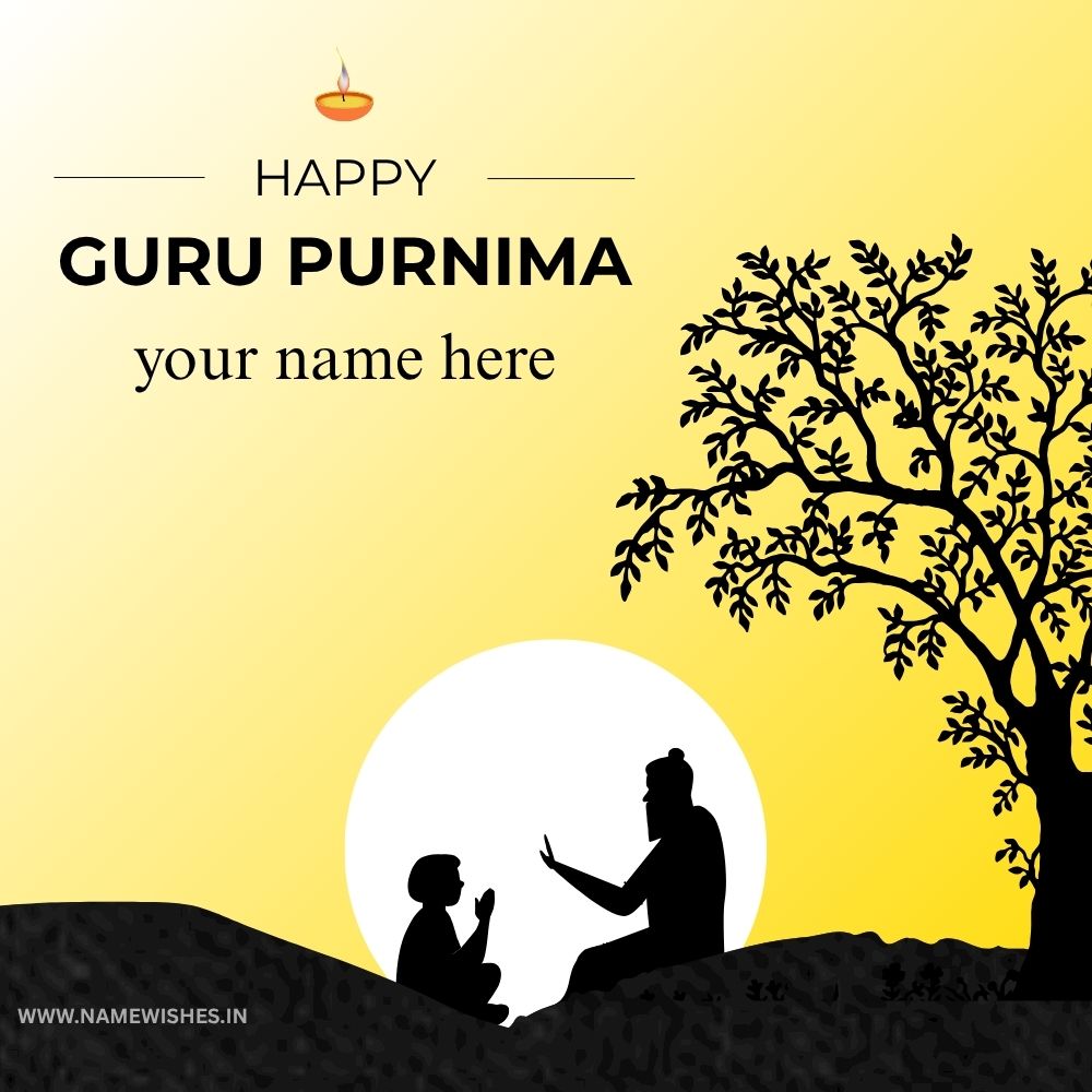 Guru Purnima Card With Your Name – Free Online Wishes