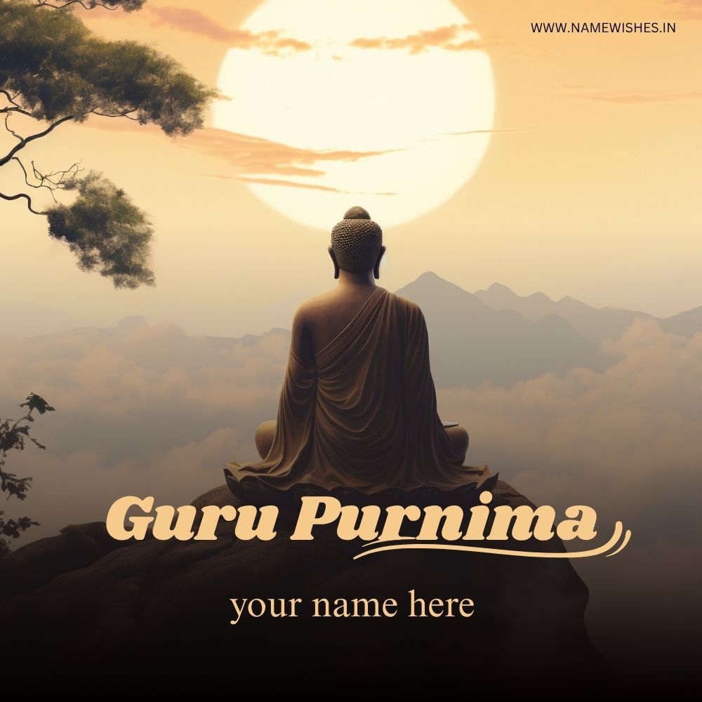 Guru Purnima Card With Your Name – Free Online Wishes