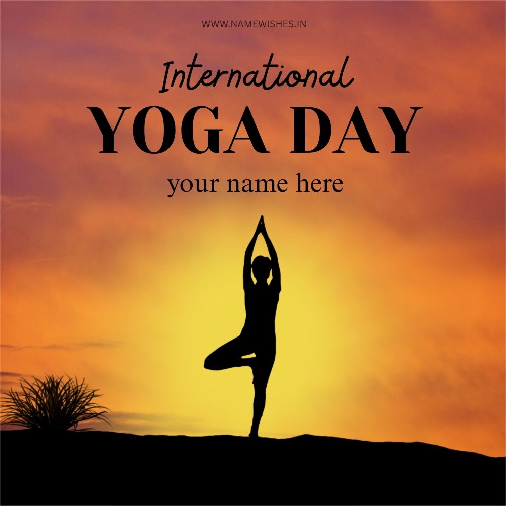 Yoga Day Greetings with Name – Create Free Wishes