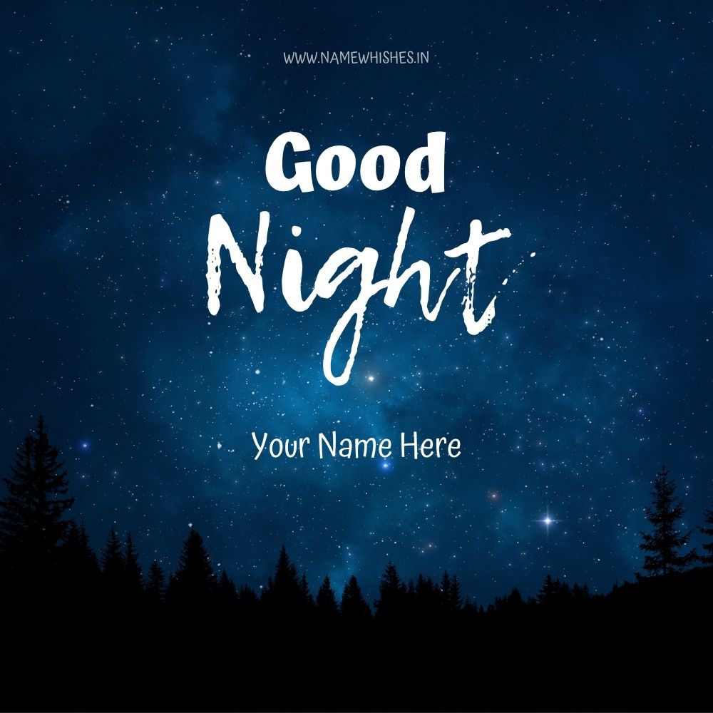 Good Night Card with Name and Photo – Free Online Maker