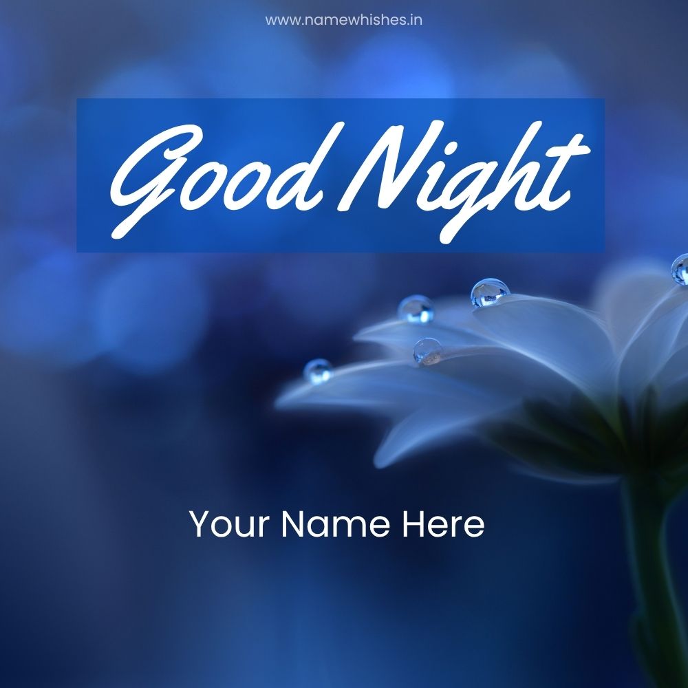 Good Night Card with Name and Photo – Free Maker