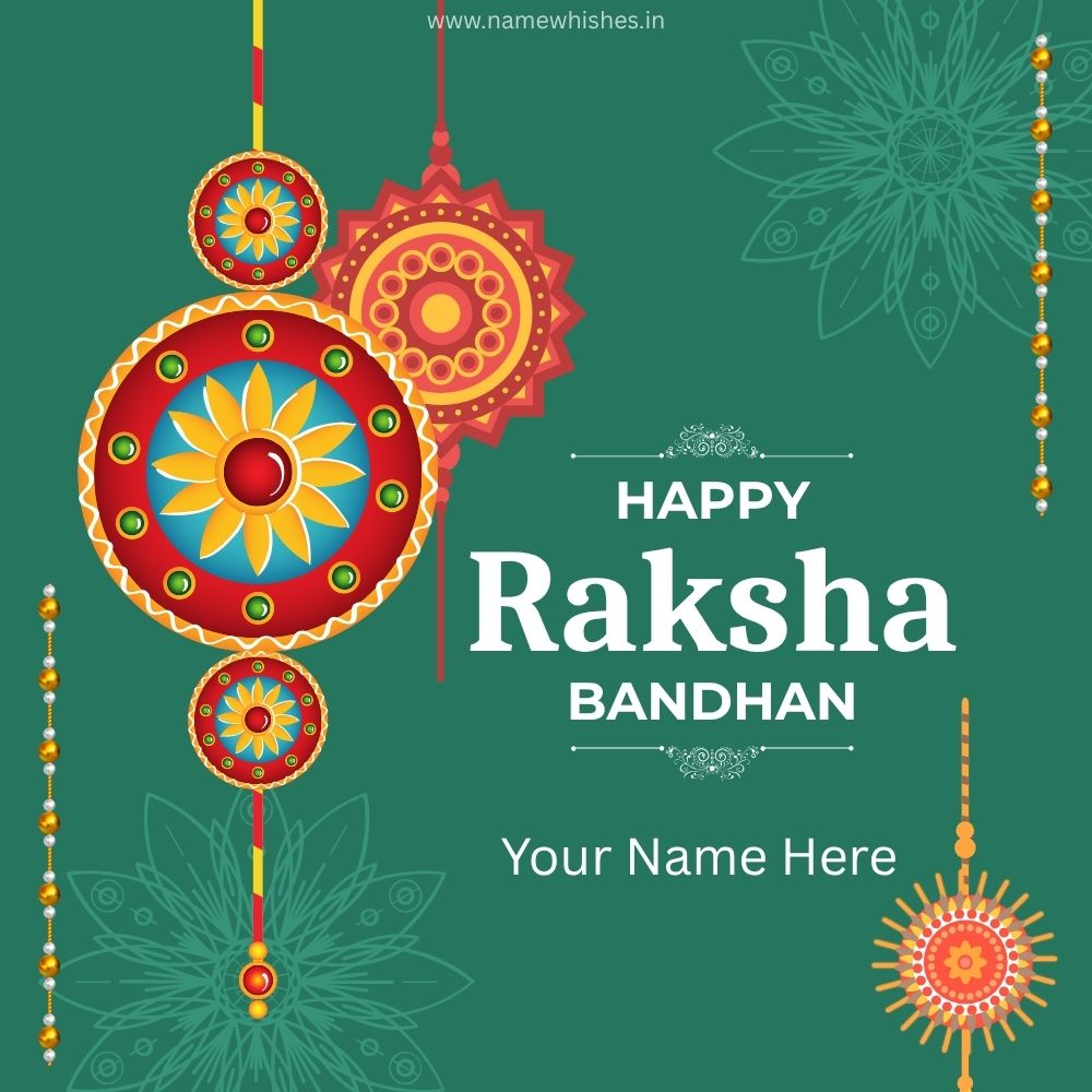 Happy Raksha Bandhan Card with Name & Photo – Free Maker