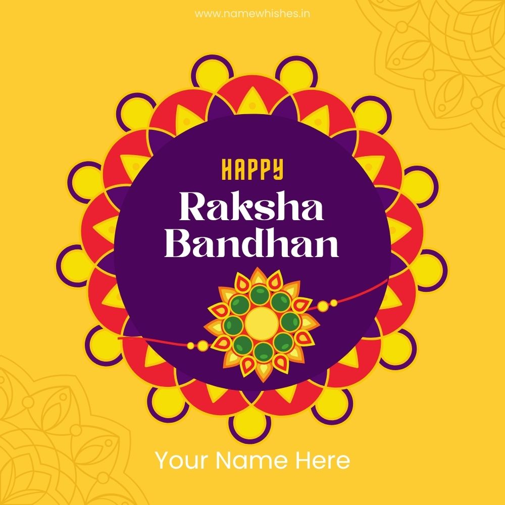 Happy Raksha Bandhan Card with Name & Photo Online