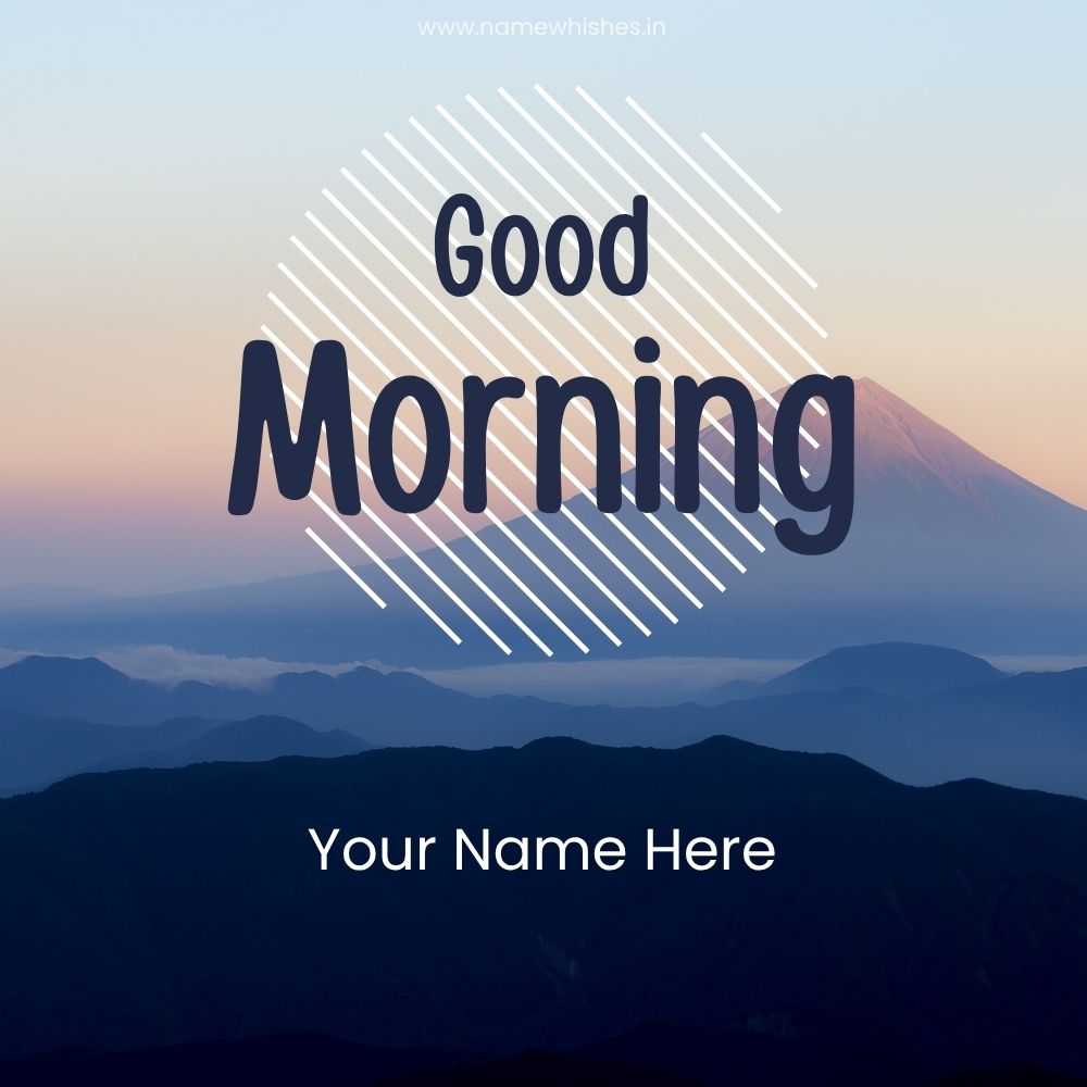 Good Morning Card with Name & Photo – Free Generator