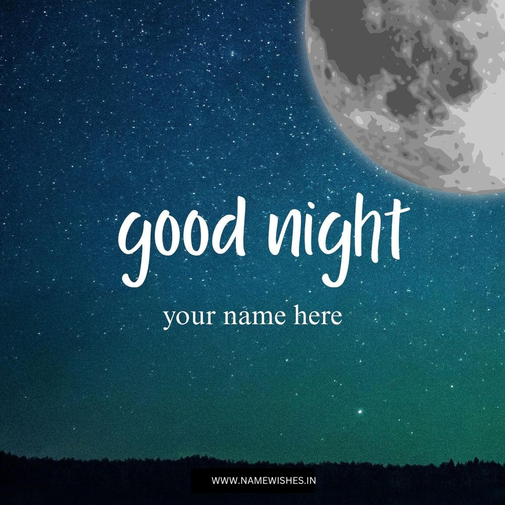 Good Night Card With Name – Free Custom Wishes Online