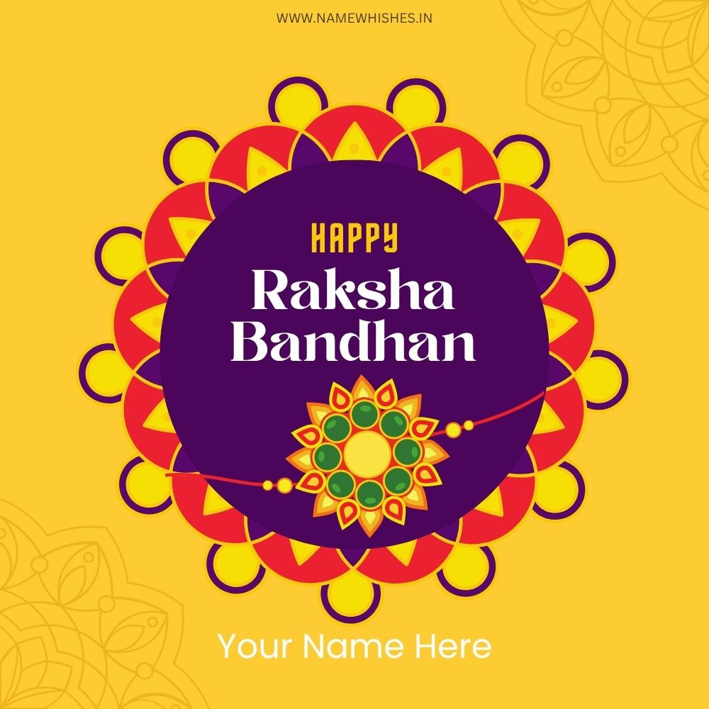 Happy Raksha Bandhan Card with Name Online