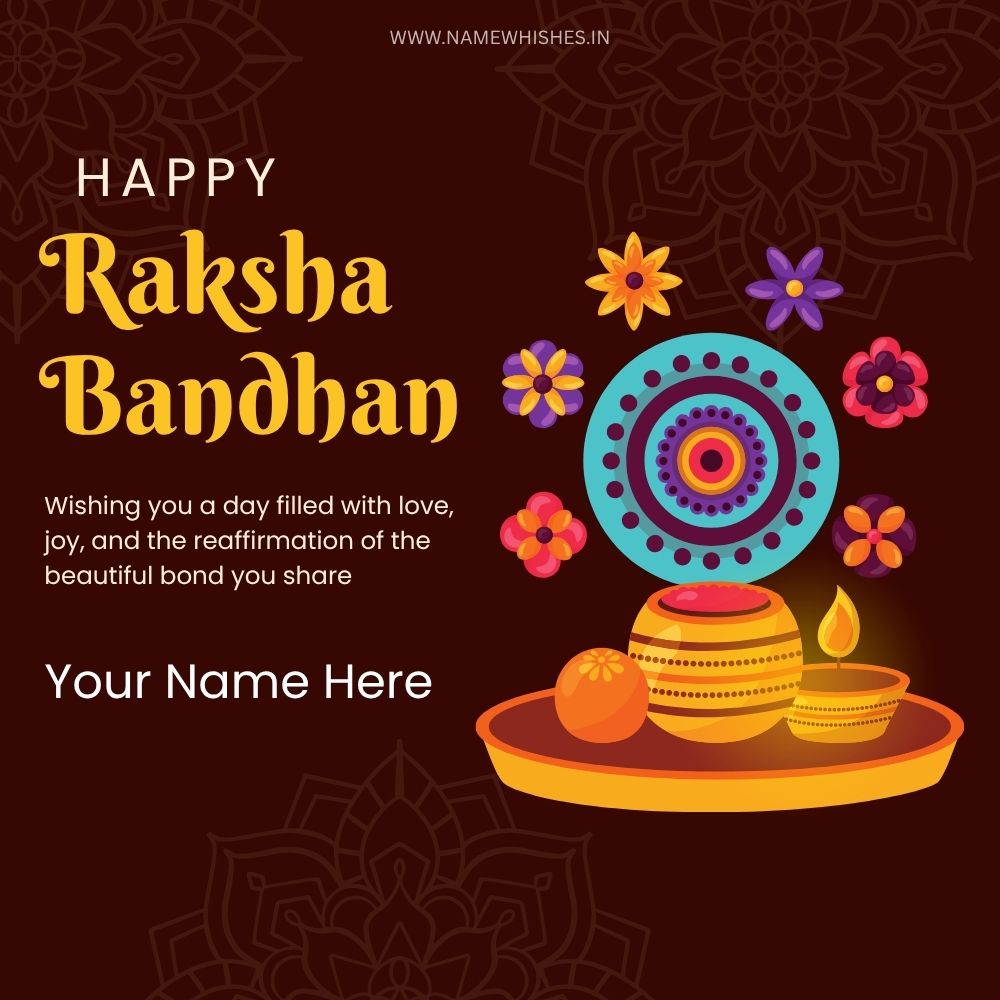 Happy Raksha Bandhan Card with Name