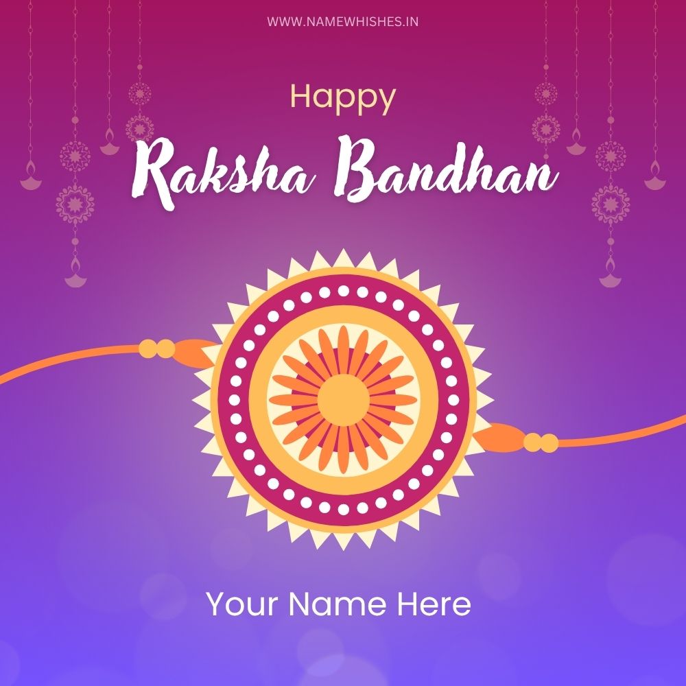 Happy Raksha Bandhan Card with Name