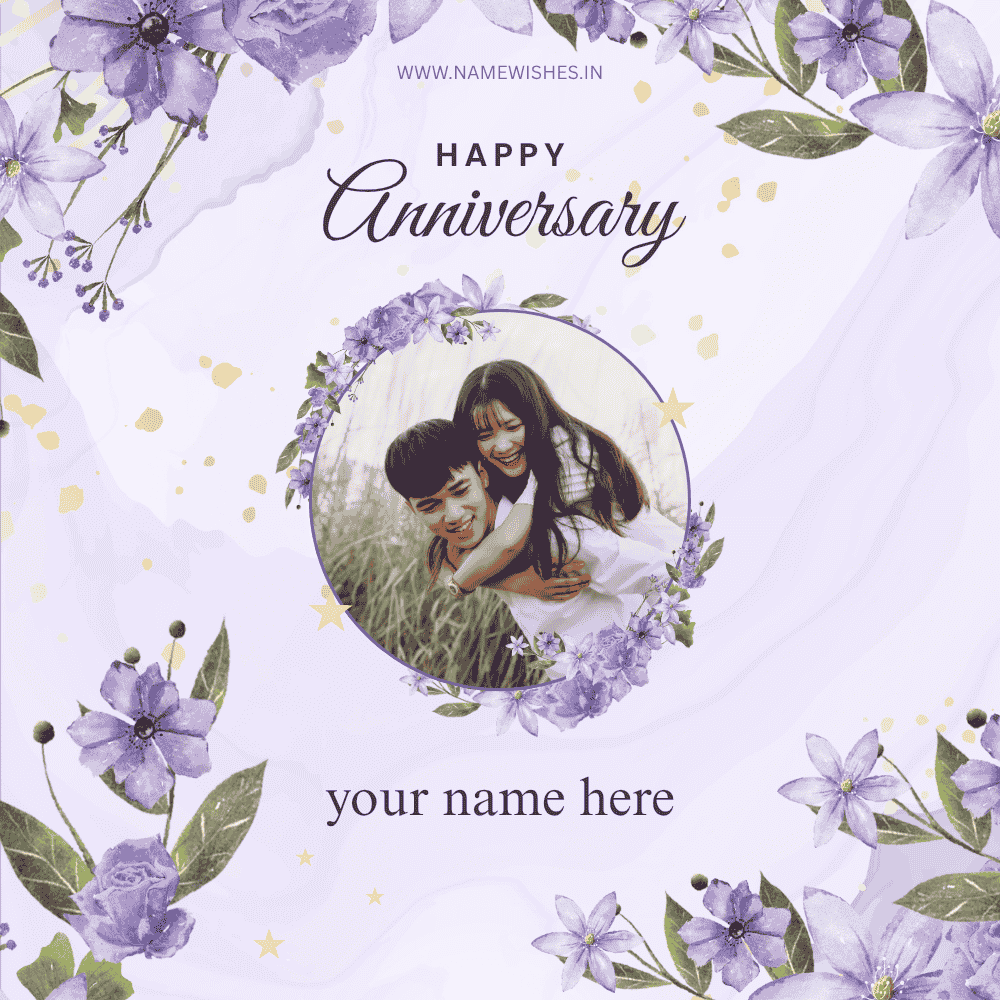 Anniversary Card With Name – Free Online Generator