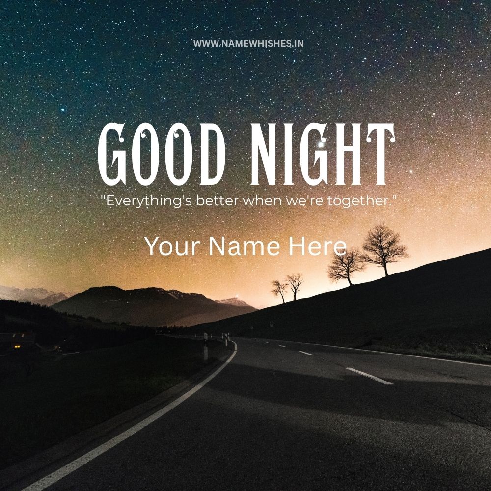 Good Night Card with Name – Create Free Wishes Online