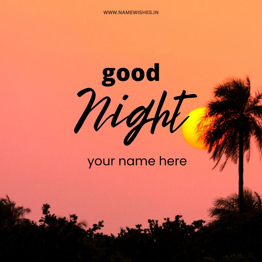 Good Night Card with Name Online
