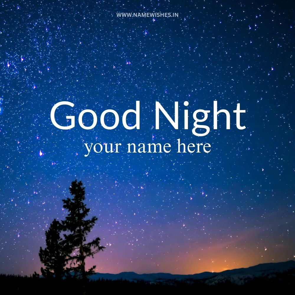 Heartfelt Good Night Wishes with Name Online