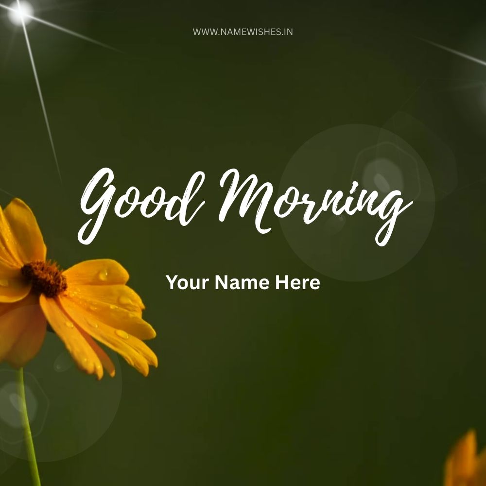 Good Morning Card with Name and Photo Online