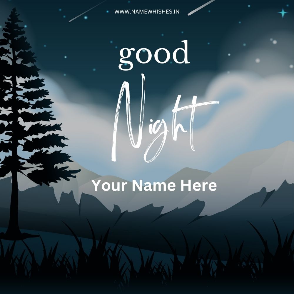 Good Night Card with Name – Customize Free & Share Instantly