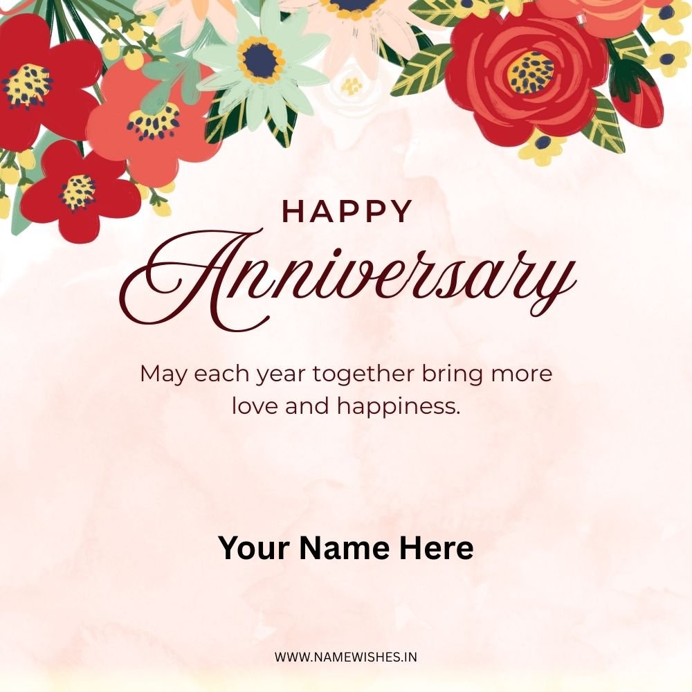 Happy Anniversary Card – Personalize with Name & Photo