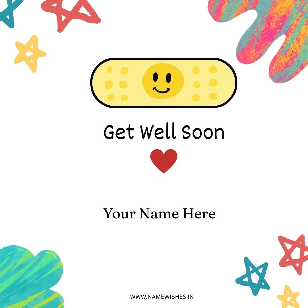 Get Well Soon Card – Personalized Wishes with Name