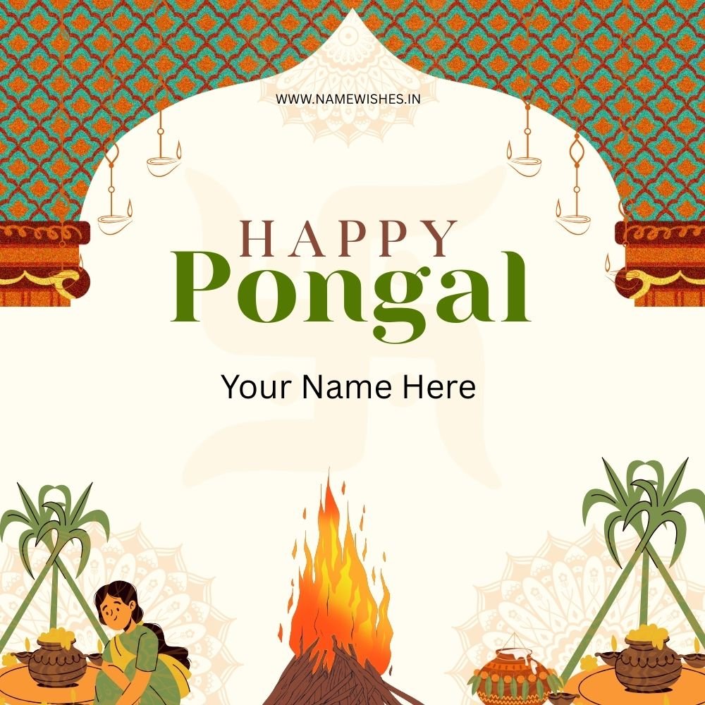Happy Pongal Wish Card – Create Free Pongal Greeting Cards