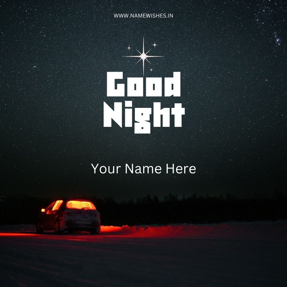 Best Cute Good Night Card Online Generator with Name